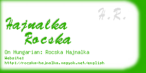 hajnalka rocska business card